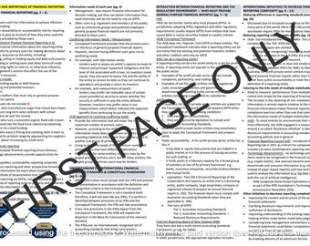 Índice del examen de CPA Australia - Informes financieros (FR) / Apuntes de estudio / Hoja de referencia