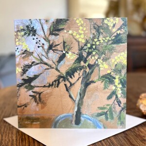 Biglietto di auguri di "Mimosa" dell'artista Catherine Binnie