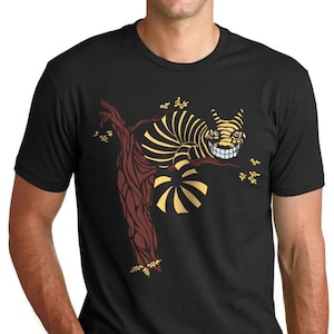 Unique Glow Cheshire Cat Tee - Lewis Carroll Inspired Whimsical shirt