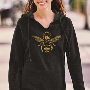 Bee hoodie, Woman&#39;s pullover sweatshirt, Queen Bee, Warm and Cozy Clothing for women, Unique Gift for women