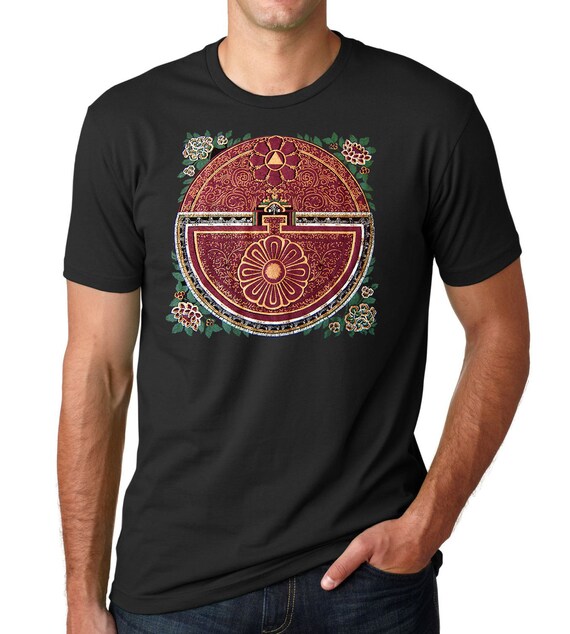 Mandala T-shirt Tibetan Thangka Mens graphic tee Buddhist | Etsy