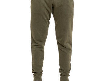 Comfy Sweat Pants, Joggers, Vintage Olive green Mineral Wash, Practical gift for anyone
