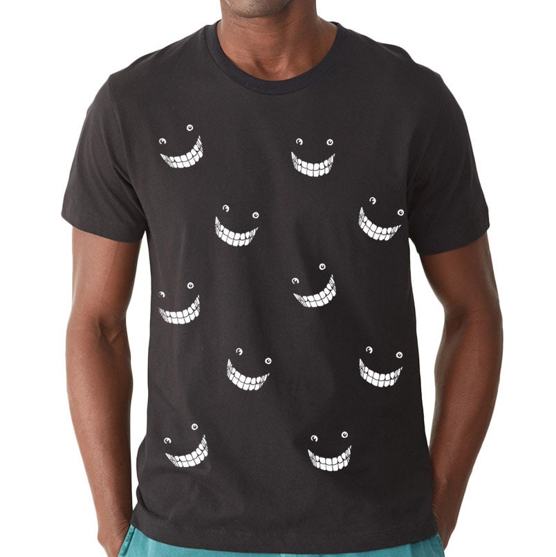 Cheshire Cat tshirt Smiles GlowintheDark Mens graphic Etsy