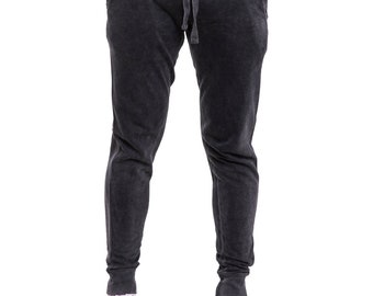 Comfy Sweat Pants for men, Unisex Joggers, Vintage Black Mineral Wash, Practical gift for anyone