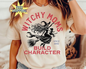 Witchy Moms Halloween T-Shirt, Fall Tee