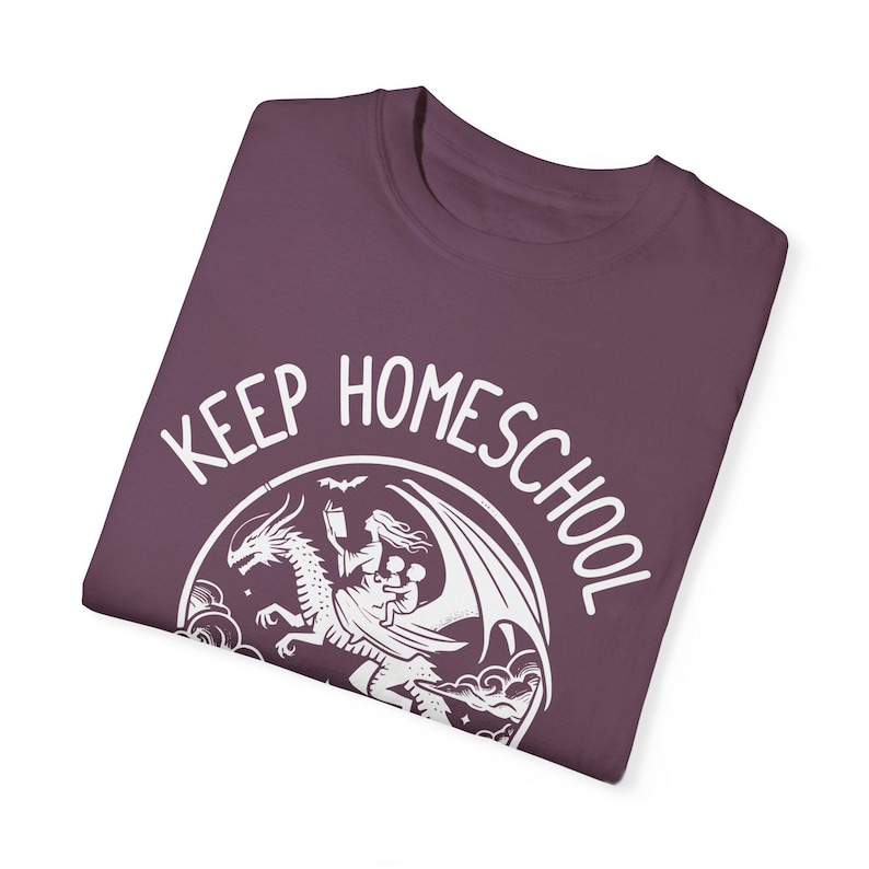 Keep Homeschool Weird Shirt: Dragon Homeschool Mom Tee image 8