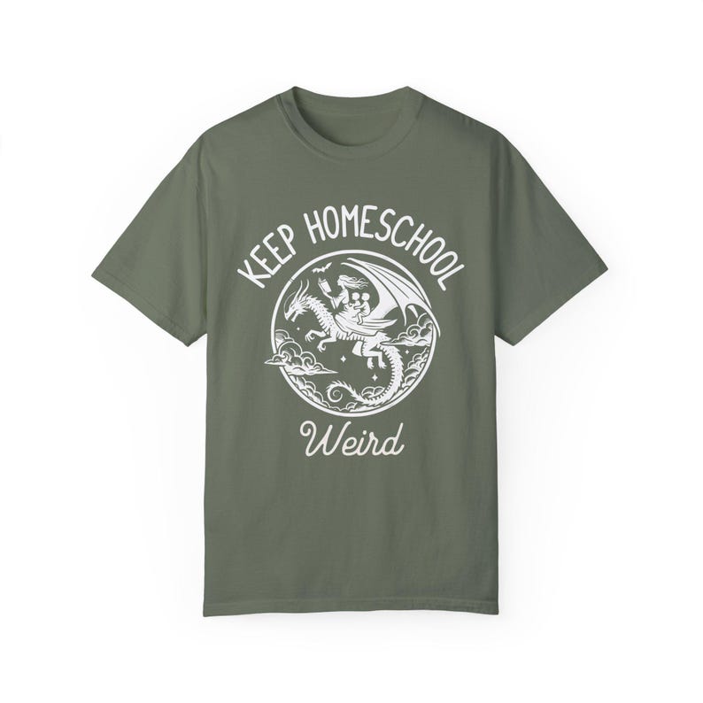 Keep Homeschool Weird Shirt: Dragon Homeschool Mom Tee image 4