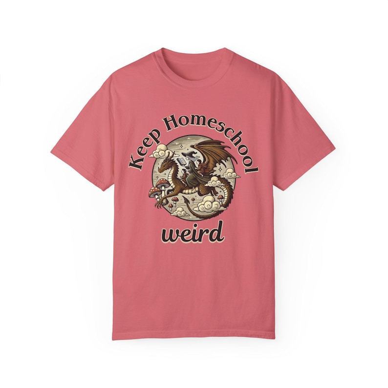 ホームスクールを変な風にさせないTシャツ：ドラゴンホームスクールママシャツ 画像 5