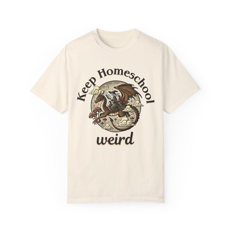 ホームスクールを変な風にさせないTシャツ：ドラゴンホームスクールママシャツ 画像 2
