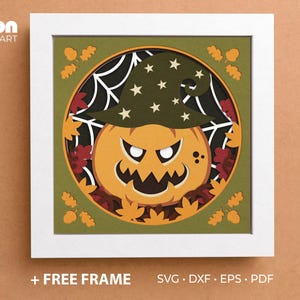 3D Pumpkin Shadow Box Template, Halloween Pumpkin Paper Cut Shadow Box, Cricut And Silhouette Projects, 3D Shadow Box SVG