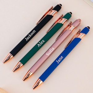 Caneta de luxo personalizada em ouro rosa/Presente de aniversário para ela/Presente para madrinha de casamento/Canetas para professores e alunos em grandes quantidades/Presentes personalizados para mulheres/Presentes para professores