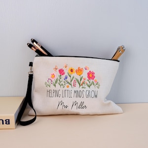 Personalised Teacher Thank You Gift, Teacher Pencil Case, Teacher Bag With Name, Teacher Appreciation Gift, End of Term Gift, Class Gift