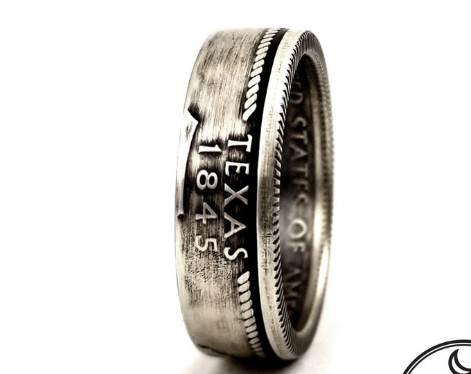 90% Silver Texas Coin Ring - Silver State Quarter Rings - Texas Ring ...