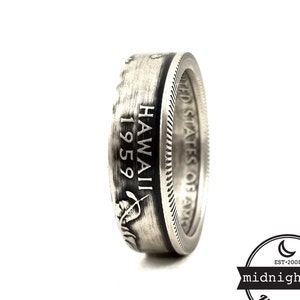 90% Silver Hawaii Coin Ring - Hawaii Quarter Ring - Hawaiian Jewelry - Hawaii Souvenir