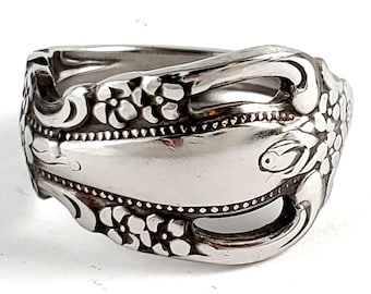 Raphael Brahms Spoon Ring - Stainless Steel Spoon Ring - Oneida Flatware Jewelry - Floral Cut Out Spoon Rings - Negative Space