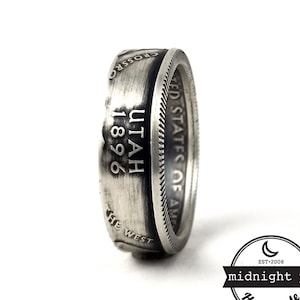 90% Silver Utah Quarter Ring - Silver Coin Ring - Silver Coin Jewelry