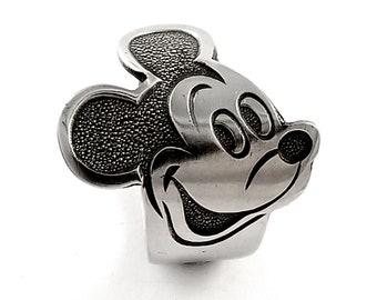 Vintage Mickey Mouse Stainless Steel Spoon Ring - Vintage Bonny Disney Spoon Ring