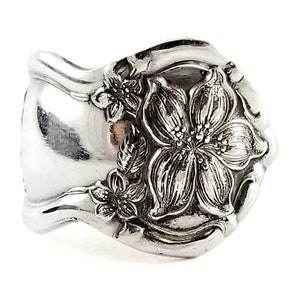 Orange Blossom Spoon Ring - Flower Ring - Vintage Spoon Ring - Floral Spoon Jewelry