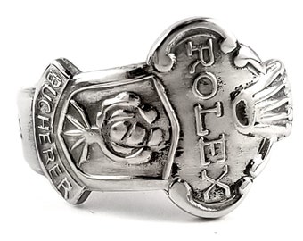 Vintage Rolex Lucerne Spoon Ring - Stainless Steel Spoon Ring - Souvenir  Spoon Jewelry