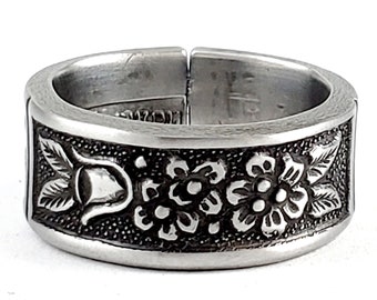Northland Spring Fever Spoon Ring - Stainless Steel Spoon Ring - Flatware Jewelry - Floral Spoon Jewelry