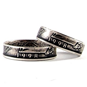 90% Silver 1998 Quarter Ring Set - Silver Anniversary Gift - Silver Wedding Anniversary Gift