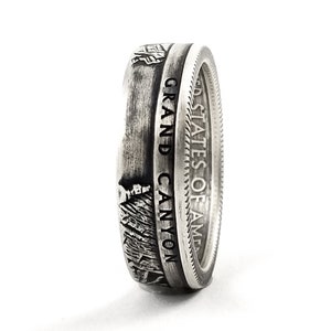 Silver Coin Ring Grand Canyon National Park Quarter Ring Double Sided Coin Ring Grand Canyon Coin Ring National Park Coin Jewelry image 1