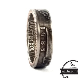 1985 Coin Ring - 1985 Birthday Gift - 1985 Quarter Ring - Liberty Coin Rings