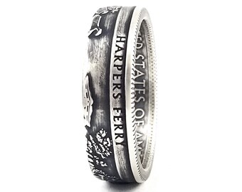 Harpers Ferry Quarter Ring - Silver Coin Ring - National Park Quarter Ring - History Buff Gift