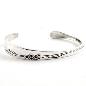 Oneida Gentle Rose Spoon Bangle - Flatware Bracelet - Upcycled Jewelry - Stackable Cuff Bracelet