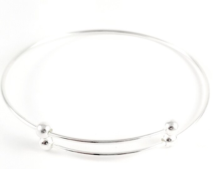 Blank Charm Bracelet Sterling Silver Charm Bracelet Adjustable Charm