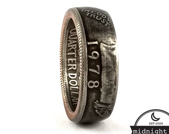 1978 Coin Ring - 1978 Washington Quarter Ring - 1978 Birthday Gift - Liberty Coin Ring