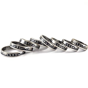 1992-1998 Silver Quarter Ring - Silver Stacking Ring - Silver Coin Ring - Birthday Gift for Her