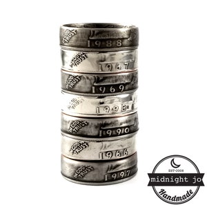 1965-1998 Washington Quarter Ring - Custom Date Coin Ring - Liberty Quarter Ring