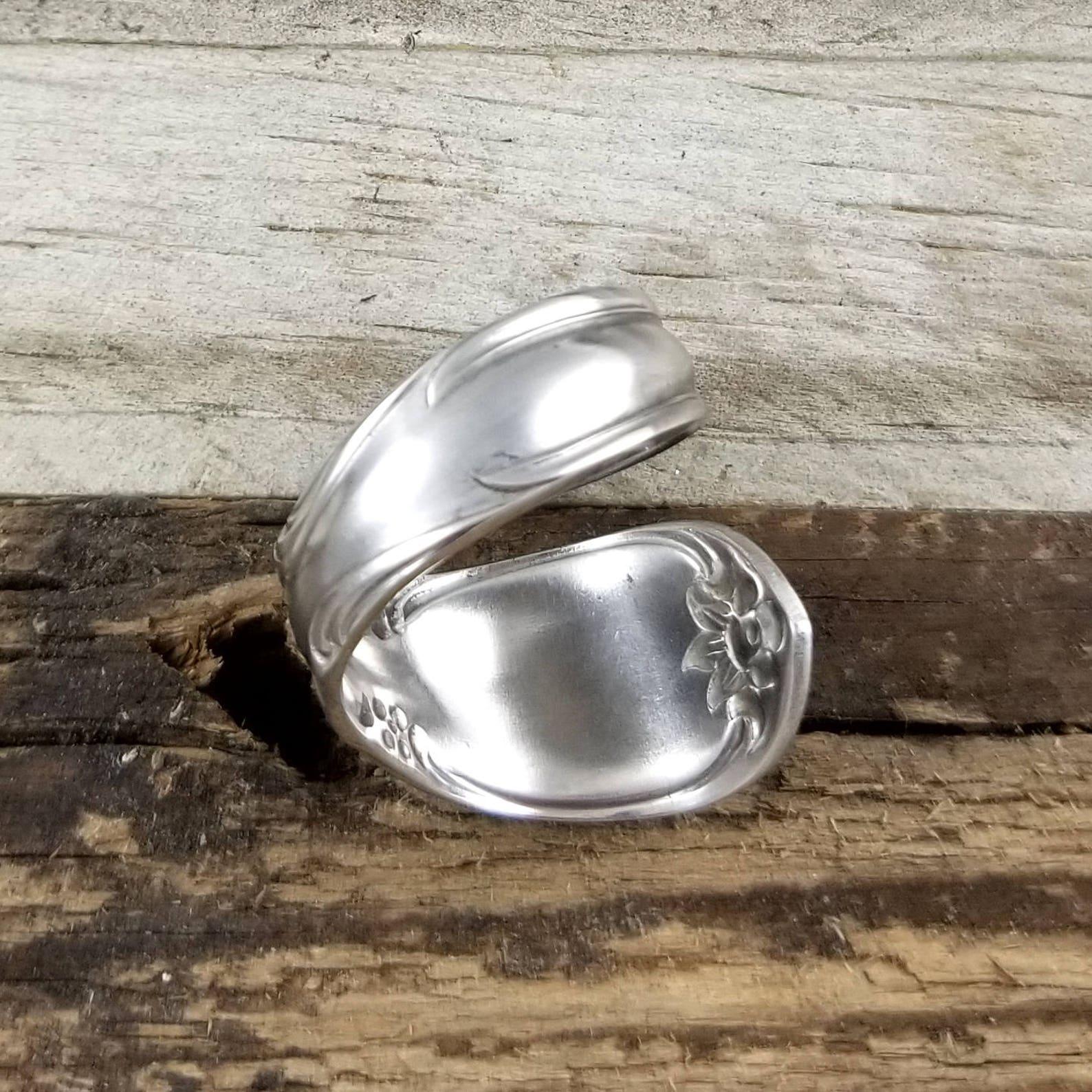 Stainless Steel Spoon Ring Wrap Around Spoon Ring Wrapped Etsy