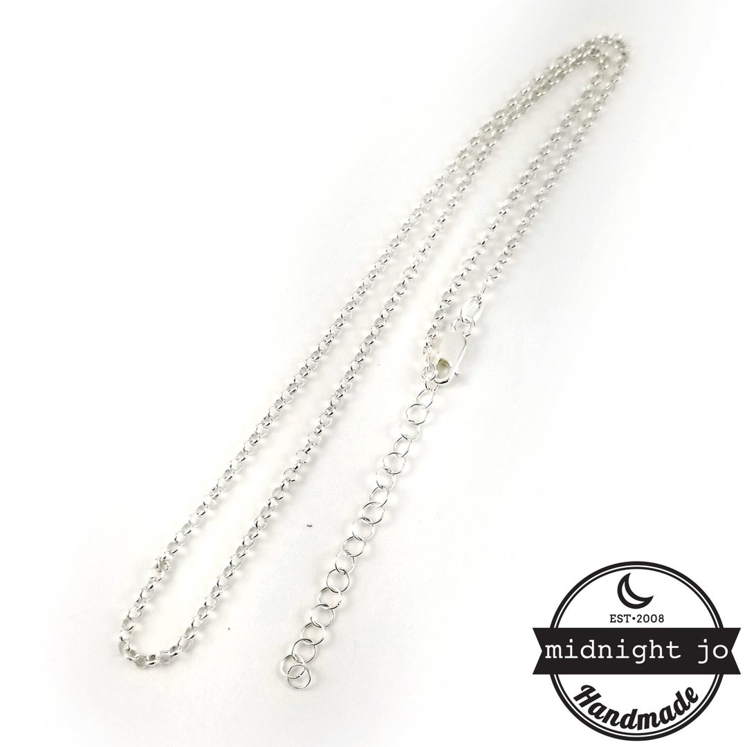 Sterling Silver 2.2mm Rolo Chain Sterling Silver Necklace - Etsy