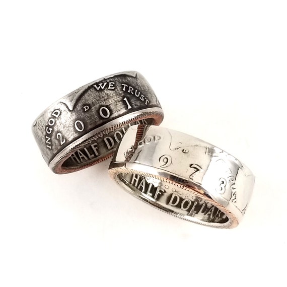 1971-2024 Half Dollar Ring - Kennedy Coin Ring - Mens Ring - Anniversary Gift