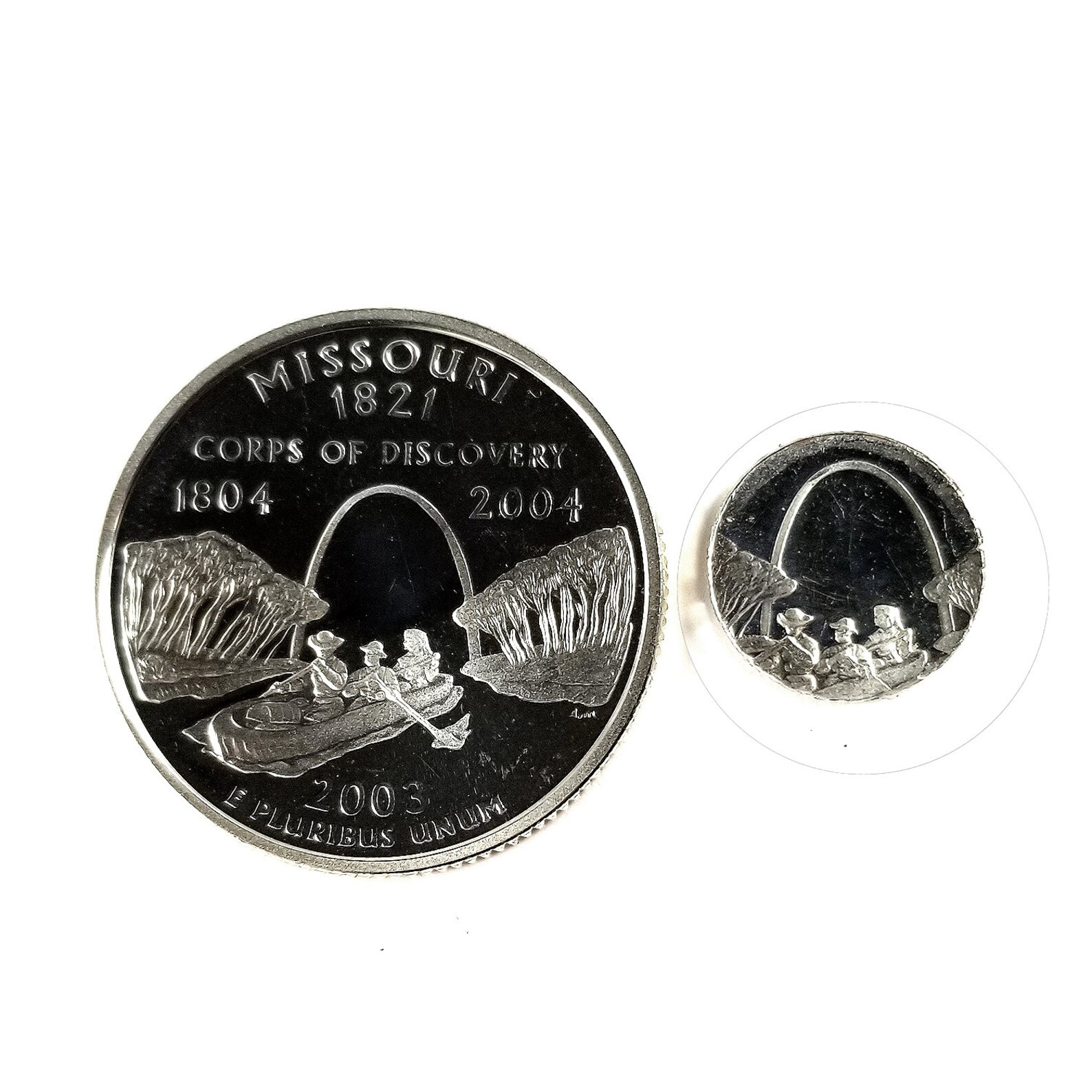 Silver Missouri Coin Ring Silver State Quarter Ring Silver Etsy