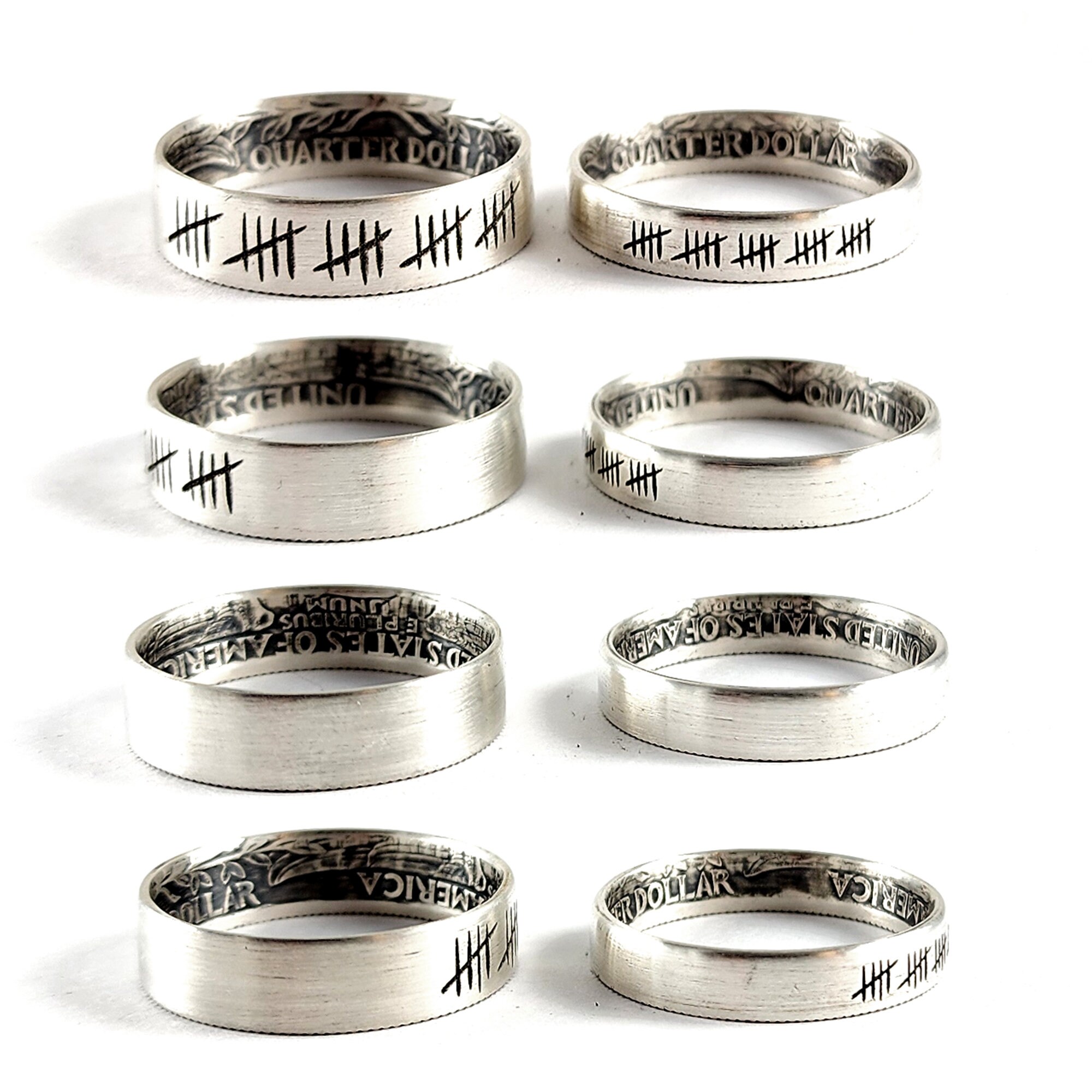 Lot De 4 Bagues En Argent Sterling + 1 Offerte - Bagues Serties De Pierres - Occasion (RAS)