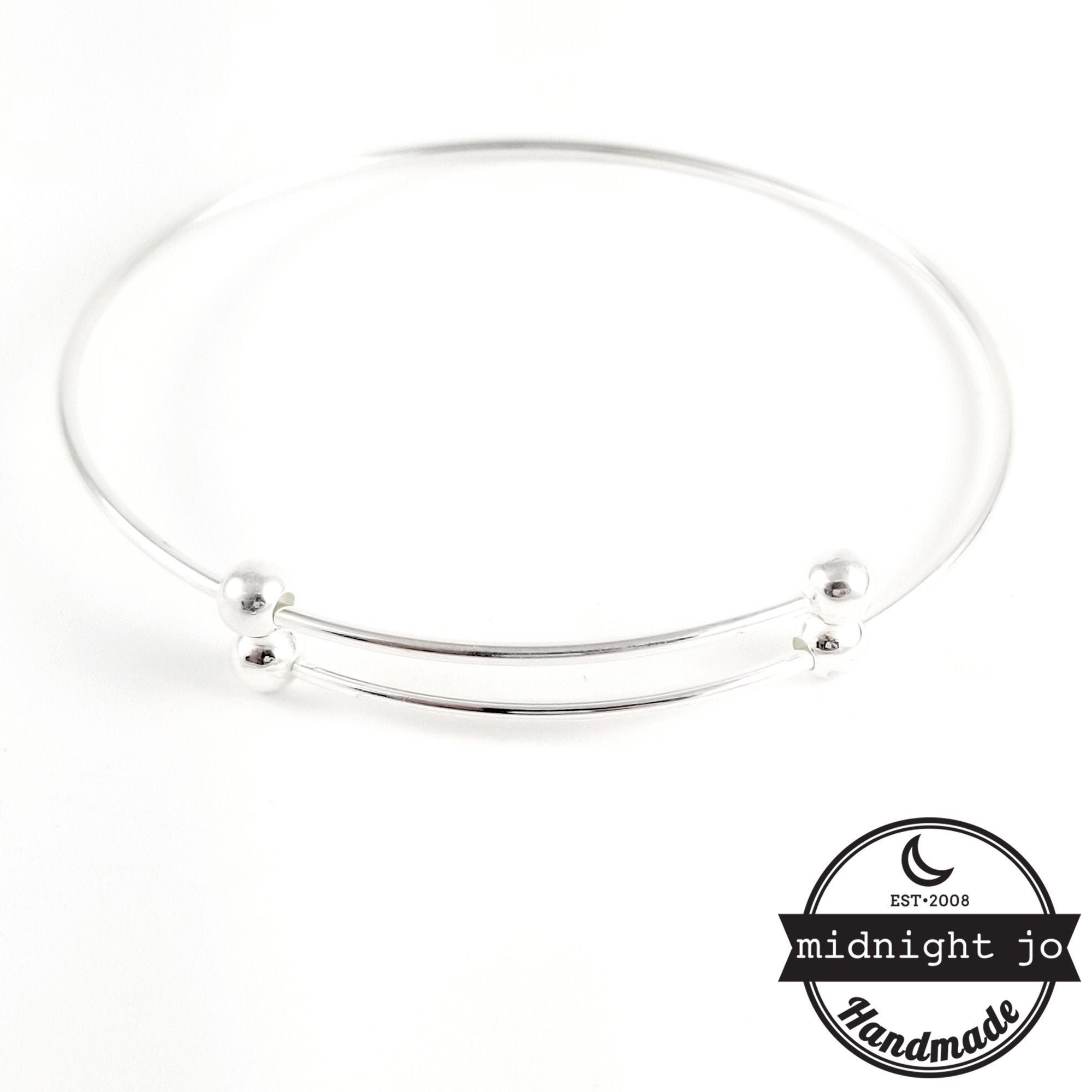 Blank Charm Bracelet Sterling Silver Charm Bracelet Etsy