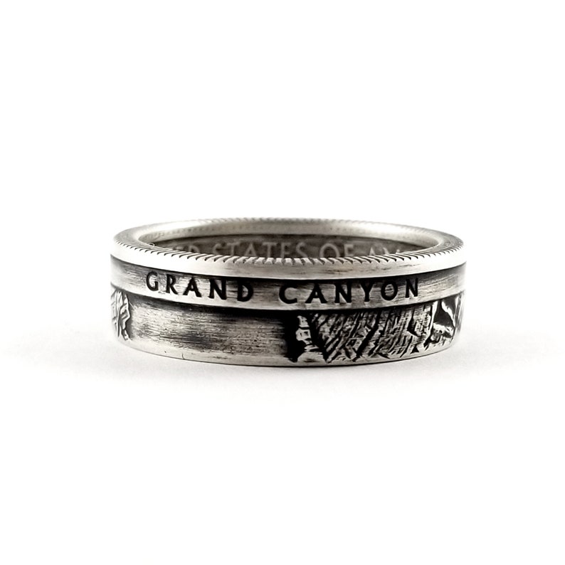 Silver Coin Ring Grand Canyon National Park Quarter Ring Double Sided Coin Ring Grand Canyon Coin Ring National Park Coin Jewelry image 2