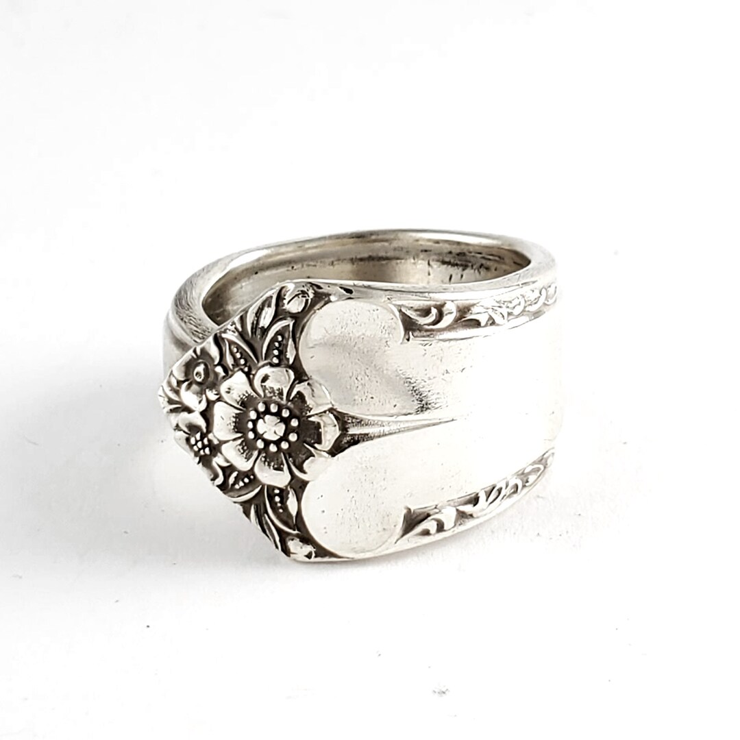 Starlight Spoon Ring Floral Spoon Ring Silver Spoon - Etsy