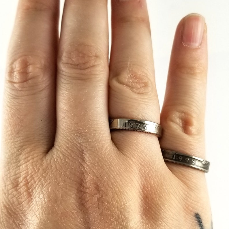 Stacking Coin Ring & Punch Out Necklace Set 19651998 Etsy