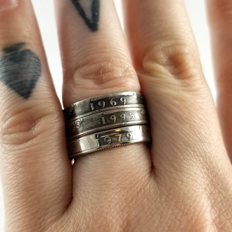 Stacking Coin Ring & Punch Out Necklace Set 19651998 Etsy