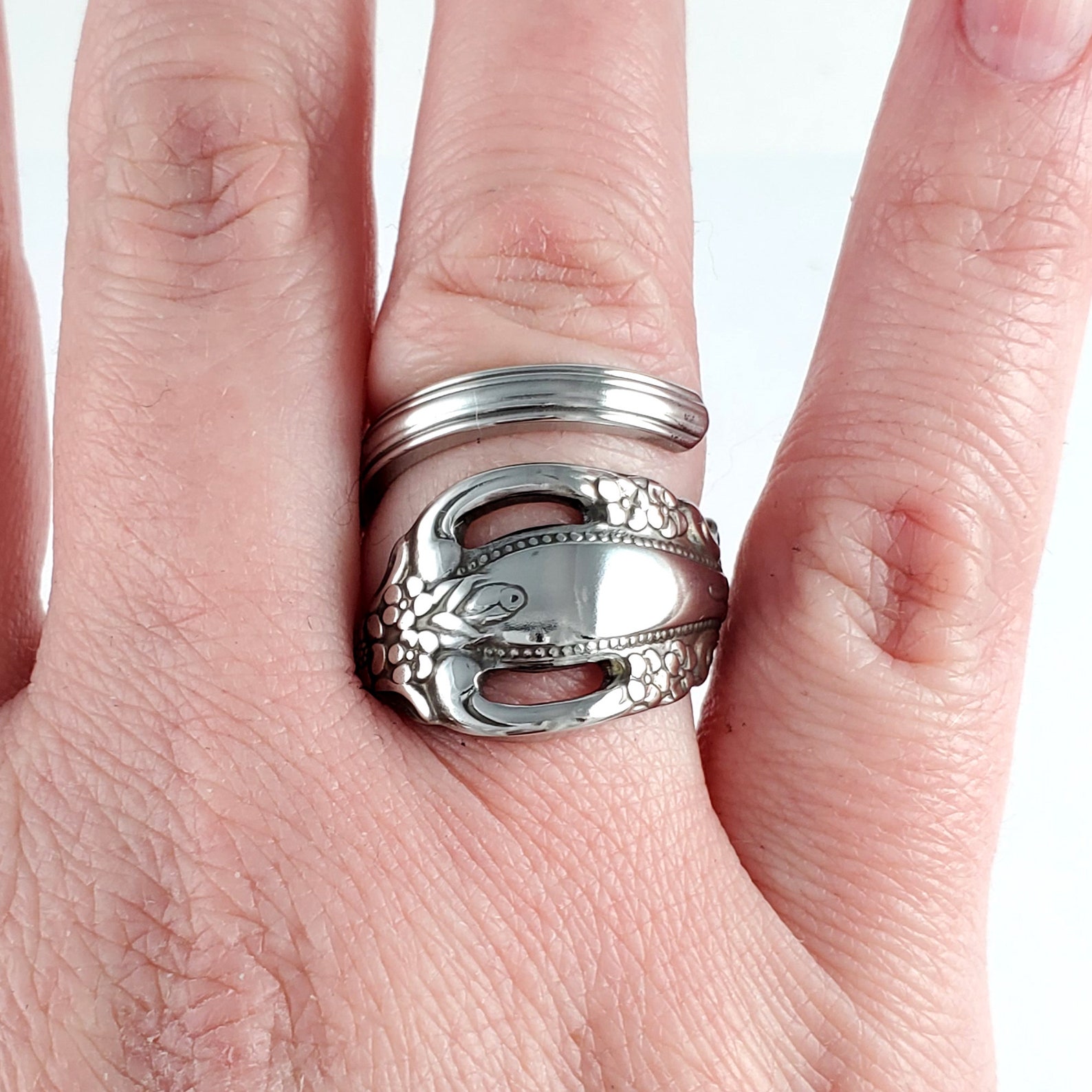 Raphael Brahms Spoon Ring Oneida Spoon Ring Negative Space Etsy