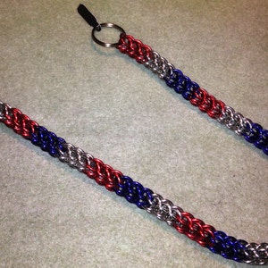 Cadena de cadena completa de 28" Cadena de cadena en colores patrióticos americanos