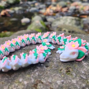 Articulated Lotus Dragon Gift Unique dragon lovers gift whimsical shelf decor 3D printed dragon collectible toys stunning desk accent piece