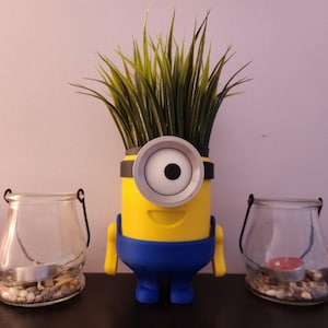 Minion Pflanzer Fun Home Decor Despicable Me Geschenk Niedlicher Minion Stifthalter Schreibtisch Organizer Minion Zahnbürstenhalter Minion kleinen Topf Pflanzer