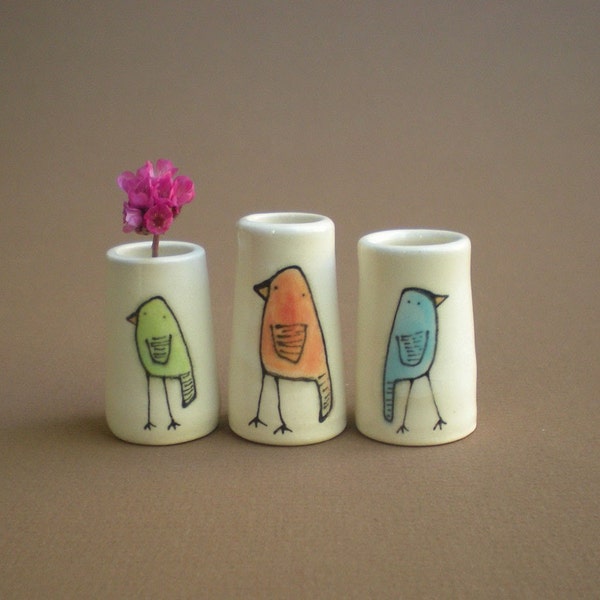 bird vases