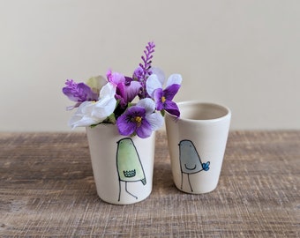 Mini bird vase set #3