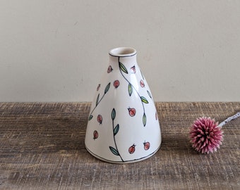 Ladybug bud vase #5